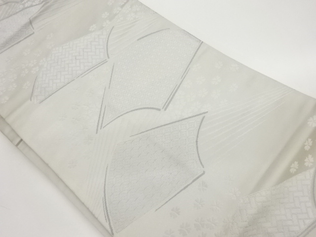 JAPANESE KIMONO / VINTAGE NAGOYA OBI / WOVEN SAKURA & TRADITIONAL PATTERN